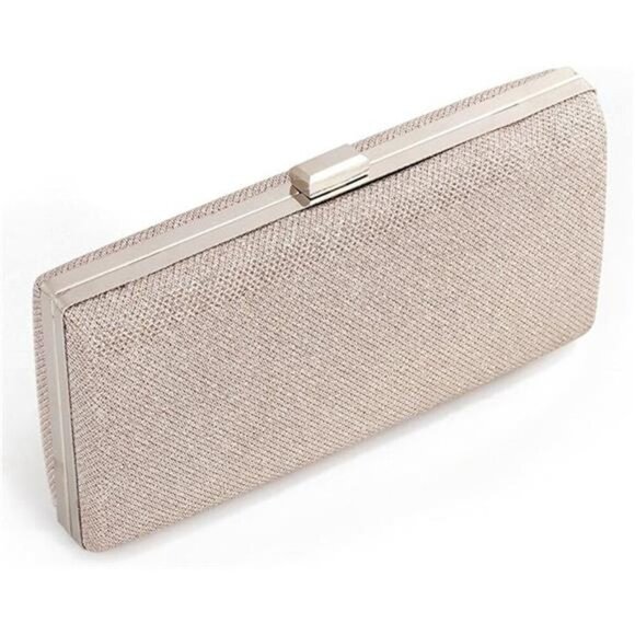 Womens Vintage Envelope Clutch Silver Evening Handbag For Cocktail/Wedding/Party - Picture 7 of 7